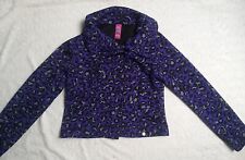 Kali Orea purple leopard print jacket Size 10UK