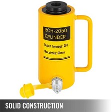 20 Ton Hydraulic Cylinder Hollow Jack 2" 50mm Single Acting Stroke Ram Jack New