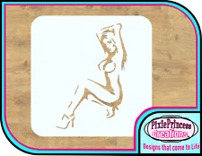 Pretty Girl Sexy D Mylar 190 Stencil Reusable Airbrush Spray Painting Wall Room