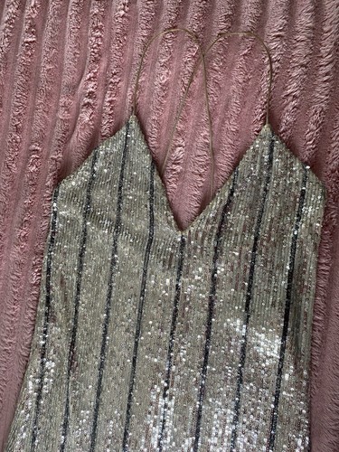 Zara silver sequin strappy - sequin,