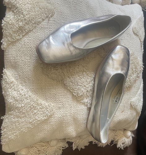 Leather square toe ballet - toe,