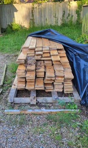 Reclaimed pine floor boards - pine,