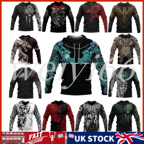 Mens viking tattoo print - viking,