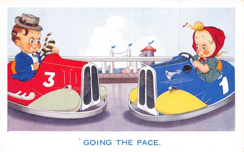 Old mixed comic postcards - old,