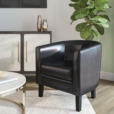 Club Chair Tub Faux Leather