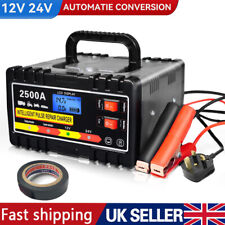 2500A HEAVY DUTY 12/24V AUTOMATIC CAR BATTERY CHARGER SMART PULSE REPAIR TRICKLE
