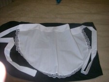 VICTORIAN  WAIST APRON - ADULTS 50'S STYLE / FRENCH MAID PINNY - Lace Trimmed