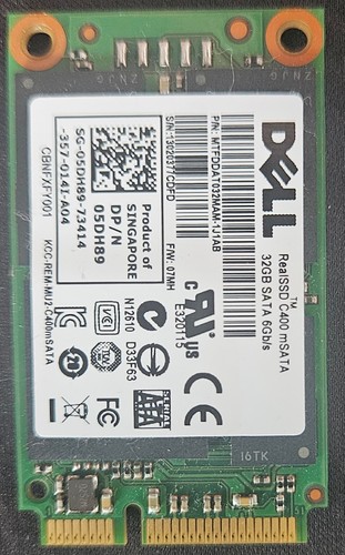 Dell ssd msata 32gb s - msata, 6g/s