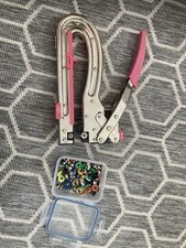 CROP-A-DILE 2 Craft HOLE PUNCH EYELET PLIER, + EXTRAS USED