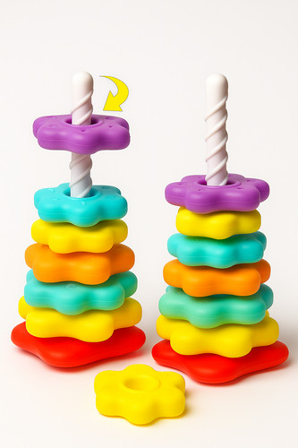Kids rainbow stacker - kids, rings
