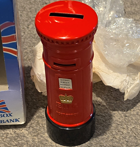 Red post box money bank - e.u.r,