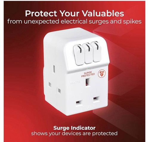 Masterplug three socket surge - masterplug,