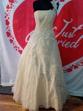 Wedding Dress size 12 ivory silk Hollywood dreams, check measurements D