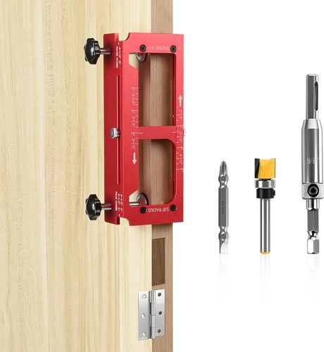 Door hinge jig - door, jamb