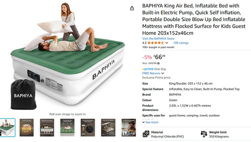 Brand new king size double - brand, air