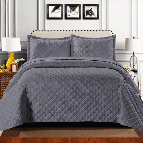 Piece quilted bedspread bed - 3,