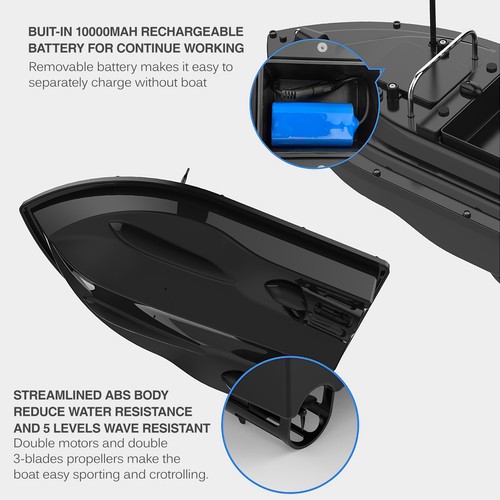 Gps fishing bait boat - bait,