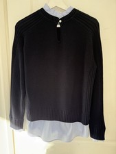 Cotton jumper navy with - cotton, (