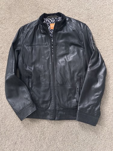Hugo boss leather jacket - hugo,