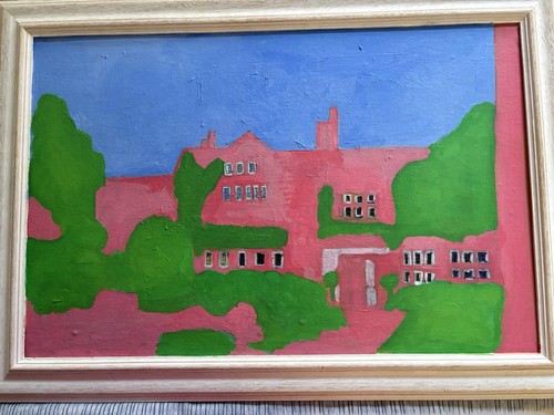 Framed modern painting - framed,