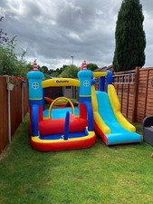 4 in 1 Kids Bouncy Castle Inflatable Large House Slide Trampoline Water Pool NEW