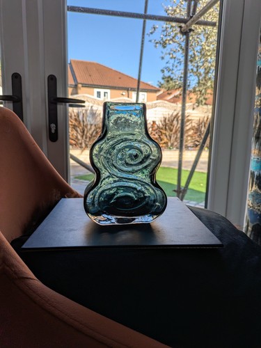 Whitefriars glass cello vase - glass,