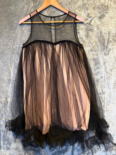 Black pink mesh romantic - mesh, tulle