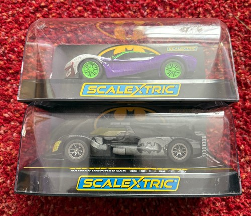 Scalextric batmobile and joker - and,