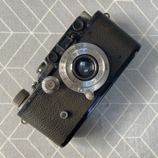 Leica III Black Paint Rangefinder w/ Leitz Nickel Elmar 50mm F3.5 Working