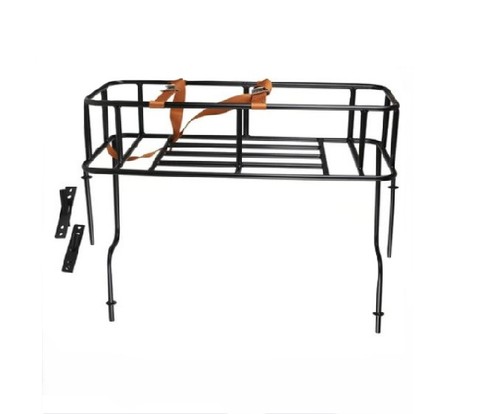 Rear steel luggage rack black - rack,