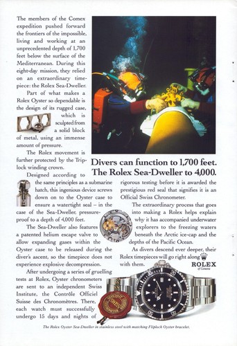 Rolex sea dweller - rolex, comex