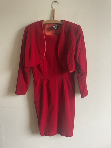 Vintage red velvet couture - vintage,