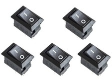 5x Black Snap In ON/OFF Rocker