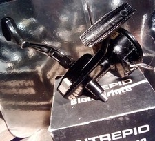 Vintage Fishing Reel & Box & Papers Intrepid Black Prince Mk II Fixed Spool  