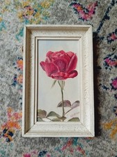 Original Oil Painting By Robert Cox - Floral Brown Cream Roses - Signed
