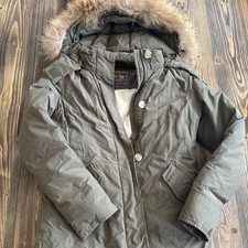 Woolrich Green Parka Coat Kids