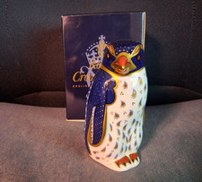 ROCKHOPPER PENGUIN - ROYAL CROWN DERBY PAPERWEIGHT GOLD STOPPER BOXED