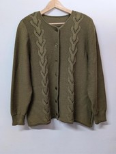 Vintage Olive Green Cable Knit