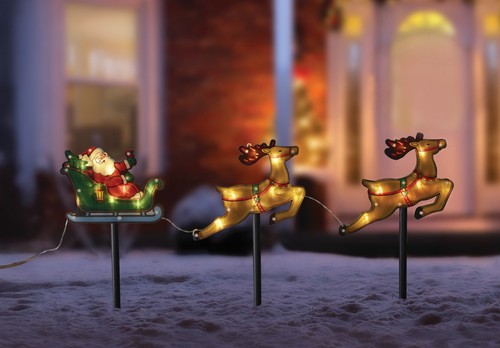 Santa reindeer sleigh light - sleigh,