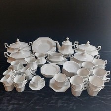 Vintage Johnson Brothers Heritage White Dinnerware Excellent Condition