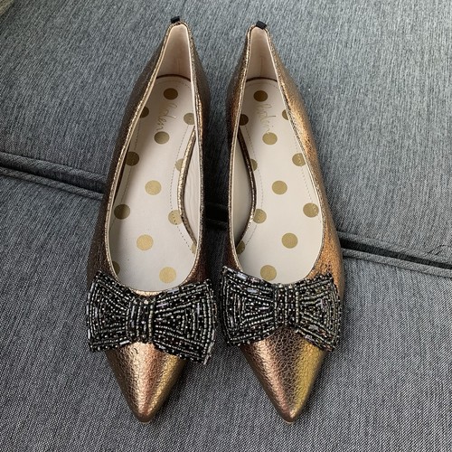 Boden embellished bow flat - embellished,