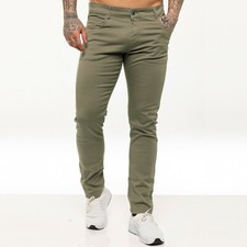 Kruze Mens Chino Trousers Slim