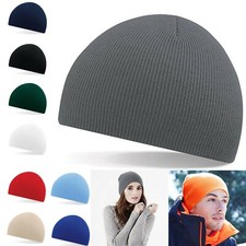 Mens / Ladies Knitted Beanie Hat Warm Winter Skull Cap Unisex