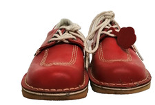 Kickers Red Leather Shoes Style Lace Up NEW No Box Size 8.5