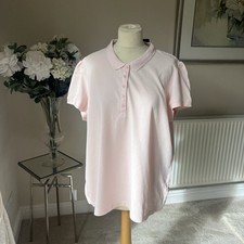 New M&S Baby Pink Polo Shirt