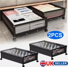 2X Under Bed Rolling Storage