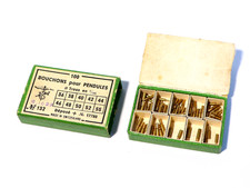 Old Box of Brass Pendulum Caps Longcase Clock Parts - Spares & Repairs #LCC1