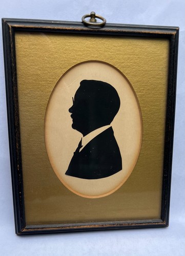 Vintage silhouette man with - silhouette,