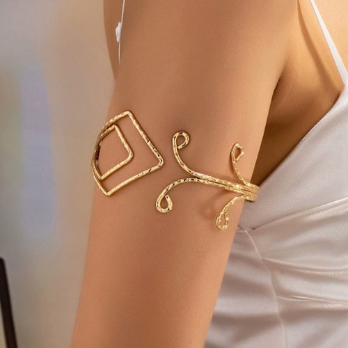 Statement geometric arm cuff - statement,