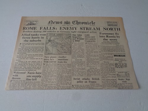 Ww2 wartime newspaper news - wartime,